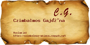 Czimbalmos Gajána névjegykártya
